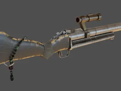 M79 GRENADE LAUNCHER LOW POLY Low-poly 3D model purchase