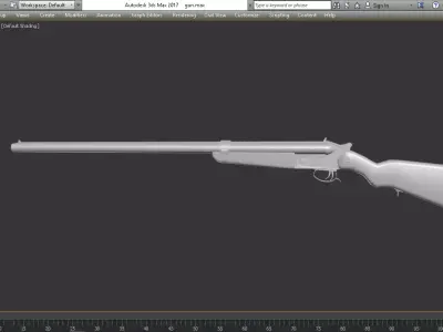 Low-poly gun rifle Low-poly 3D model