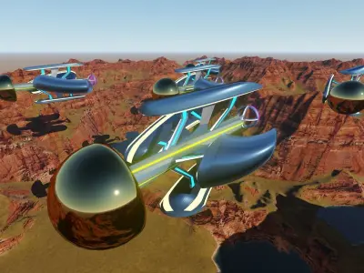 sci fi spaceship design 3ds Max Model and Lumion 3D model