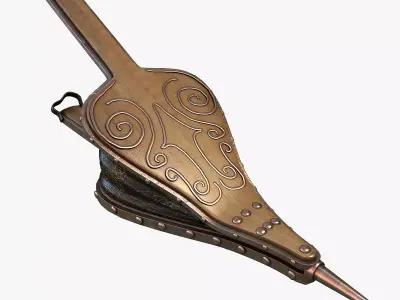 Peltry sword with metal handle 3D model