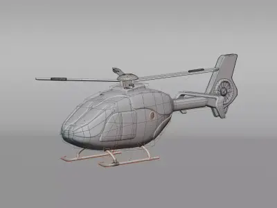 Cartoon Helicopter Low-poly 3D model by crop3dbusiness