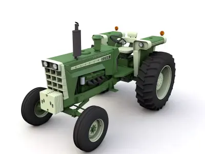 Oliver 2255 2WD Tractor 1972 3D model