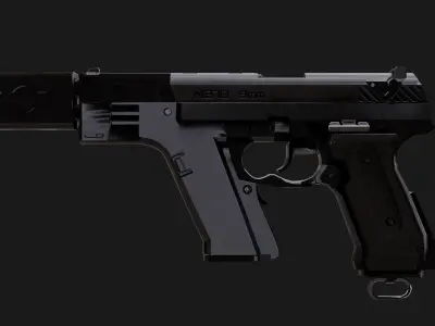 Lowpoly Double Mag Smg 4K PBR Game-ready Model Low-poly 3D model