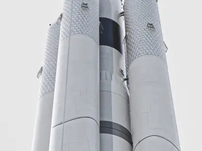 Rocket PBR Low-poly 3D model