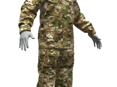  VKPO 3 Russian Army Combat Uniform - Marvelous Designer 3D model