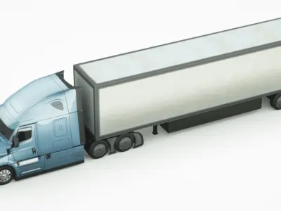 Freightliner eCascadia 2020 Low-poly 3D model