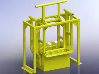 Small Concrete Block Machine 3D model