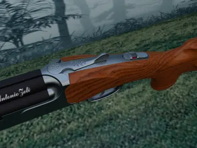 Shotgun Antonio Zoli Free 3D model