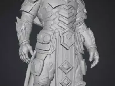 Sci-Fi Janissary Soldier 01 - 3D Print STL Character 3D print model