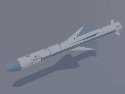 Chinese Navy Eagle Strike YJ 83K anti-ship missile 4K texture 3D model
