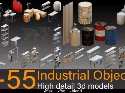 55- Industrial objects 3D model