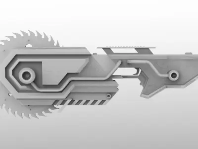Space Chainsaber Low-poly 3D model
