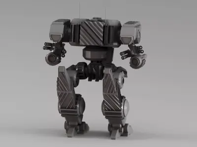 S00009 Heavy Combat Mech Walker 3D model