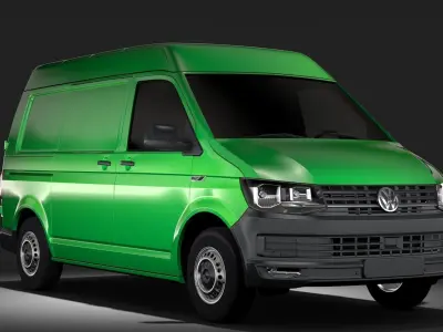 Volkswagen Transporter Van L1H2 T6 2017 3D model