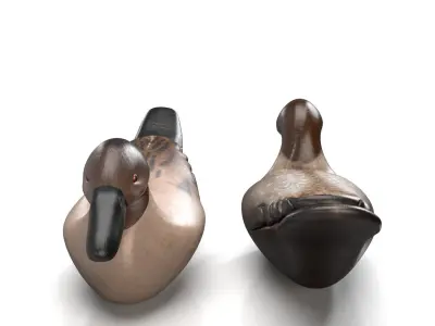 Antique Wooden Hunting Decoys PBR 3D model