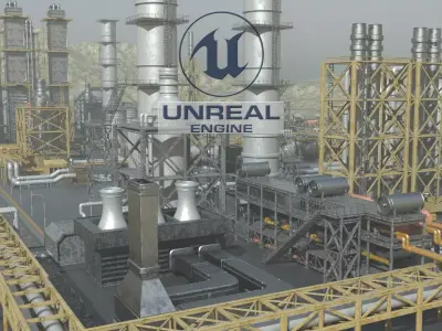 oil factory 3D model get