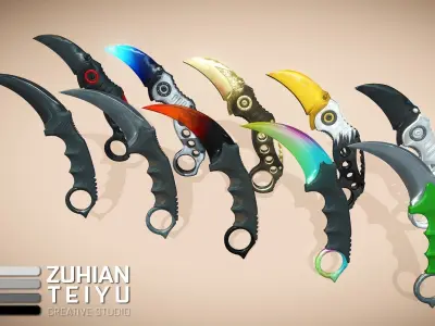 Tactical Knives 3D model