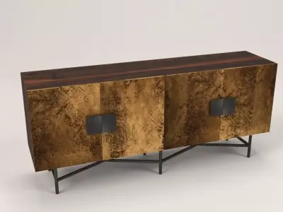 Industrial sideboard Low-poly 3D model purchase