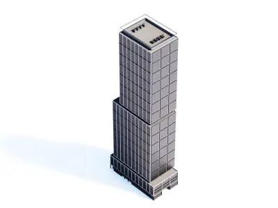 50 Hudson Yards Building Low-poly 3D model