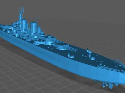Tirpitz warship Model Nelson-class battleship warship Model 3D print model
