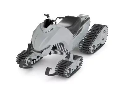 4 Wheel Snowmobile 3D model