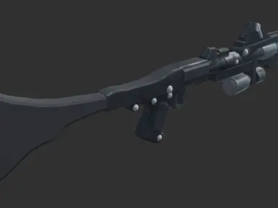 Star Wars DC-15A Low-poly 3D model