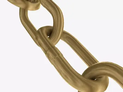 Gold Chain Low-poly 3D model