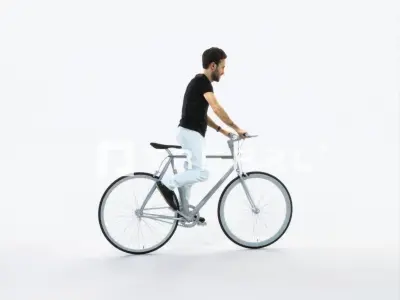 Flow 17B bicycle bike Casual Man Low-poly 3D model