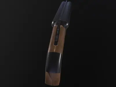 Sawed Off Shotgun Low-poly 3D model