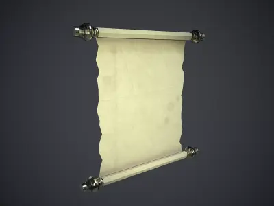 Parchment Low-poly 3D model
