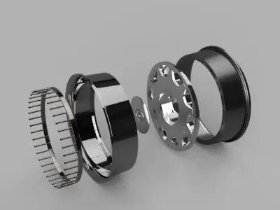 3 Piece Lexus UCF10 Wheels  3D model