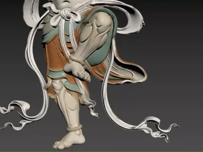 20- Raging Eyes Diamond Clay Sculpture from  3D model
