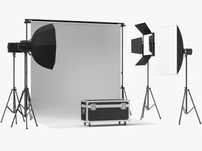 Photography Studio Equipment 3D model