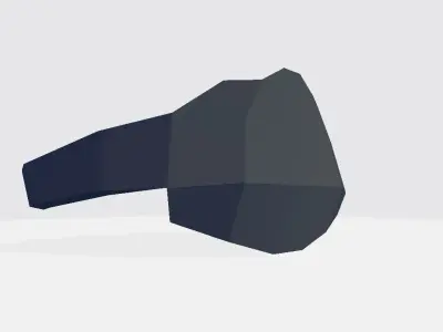 Asymmetric Band Rear Low-poly 3D model