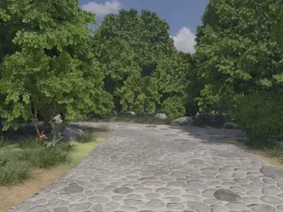 Charming Stone Village 3D model