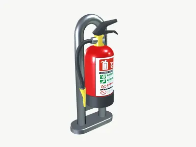 Fire Extinguisher Low-poly 3D model 34