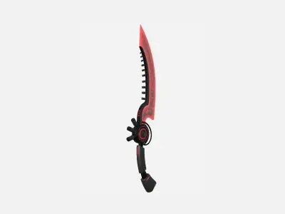 SciFi Dagger A04 Black Red - Sci Fi Weapon Design Low-poly 3D model