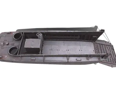 LCVP Higgins Boat Low-poly PBR Low-poly 3D model