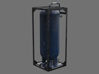 Oil Storage 1D Low-poly 3D model