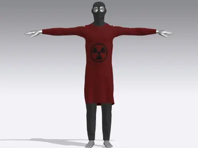 Hazmat Suits Low-poly 3D model buy