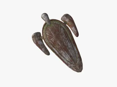 Alien Spaceship UFO H11 Abandoned - Sci Fi Spacecraft Design Low-poly 3D model
