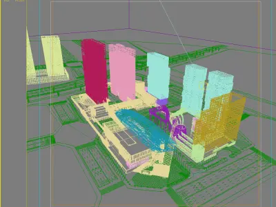 Architecture city 3D model order