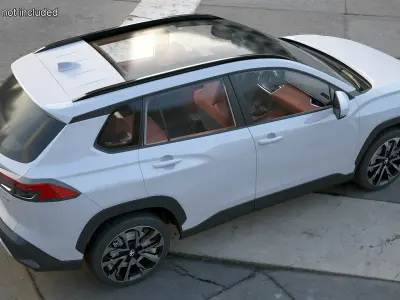 Toyota Corolla Cross 2023 White Color 3D model