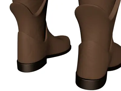 Boots pair of Low-poly 3D model