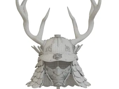 Helmet Samurai 003 3D model