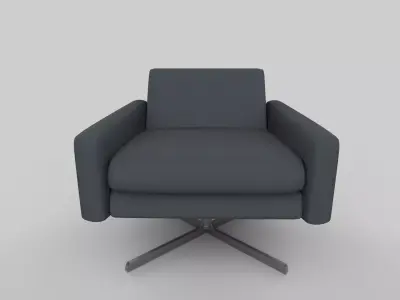 single sofa Low-poly 3D model