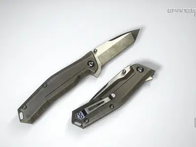 13 knife Low-poly 3D model