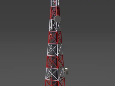 Radio Tower - PBR Low-poly 3D model