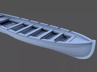 7m ww2 Japanese Lifeboat 1-100 scale 3D print model