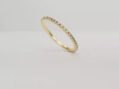 3D Model Micro Pave Ring Low-poly 3D model